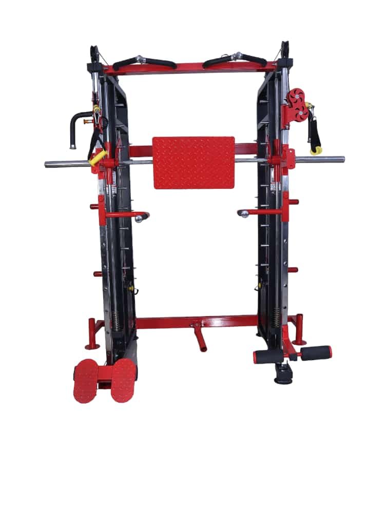 Gym24 Gym Functional Trainer with Smith Machine G24FTS-501 for Home Gym Equipment (Black and Red)