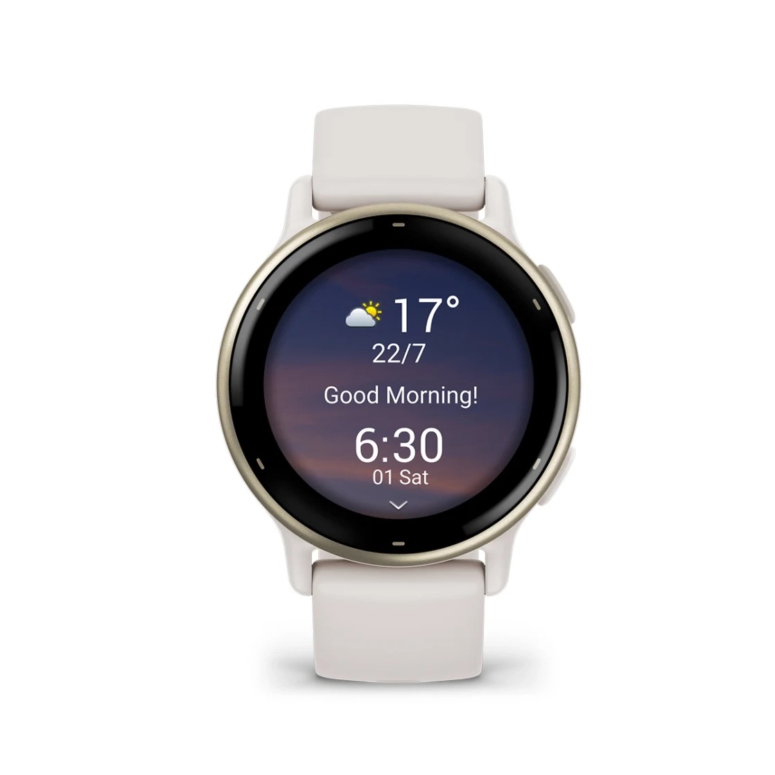 vivoactive® 5 Cream gold aluminium bezel with ivory case and silicone band