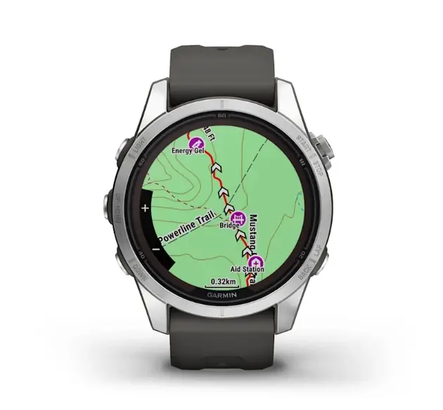 fenix® 7S Pro – Solar Edition Silver with Graphite Band