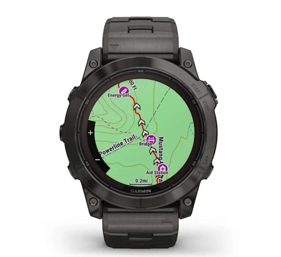 fenix® 7X Pro – Sapphire Solar Edition Carbon Gray DLC Titanium with Vented Titanium Bracelet