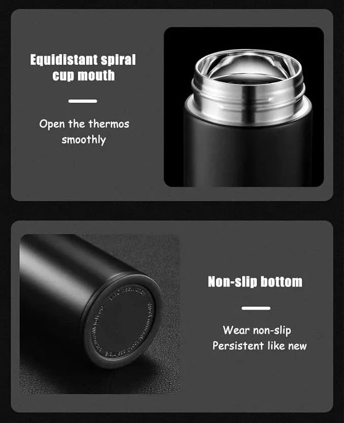 Double Walled Vacuum Insulated Water Bottle with LED Temperature Display (500 ml)