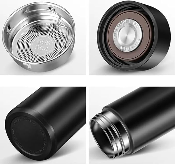 Double Walled Vacuum Insulated Water Bottle with LED Temperature Display (500 ml)