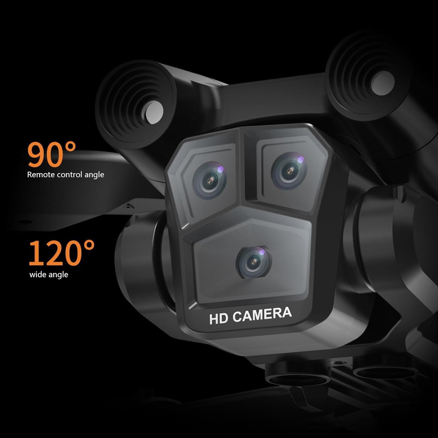 YT 165 PRO+ Drone 4K - Triple+ Camera Drone UHD 1080P,Bottom Camera,Adjustable Lens,5G Wifi FPV,Live 4KM Video/Photgraphy,Batteries,App/Gesture/Remote Controlled,8+ Flight Modes.