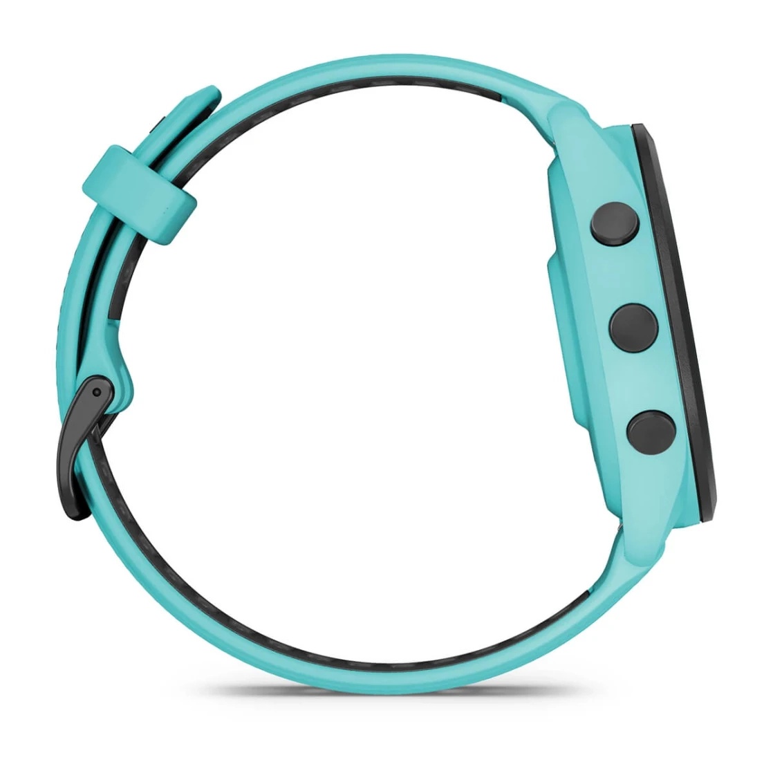 Forerunner® 265 Black Bezel with Aqua Case and Aqua/Black Silicone Band