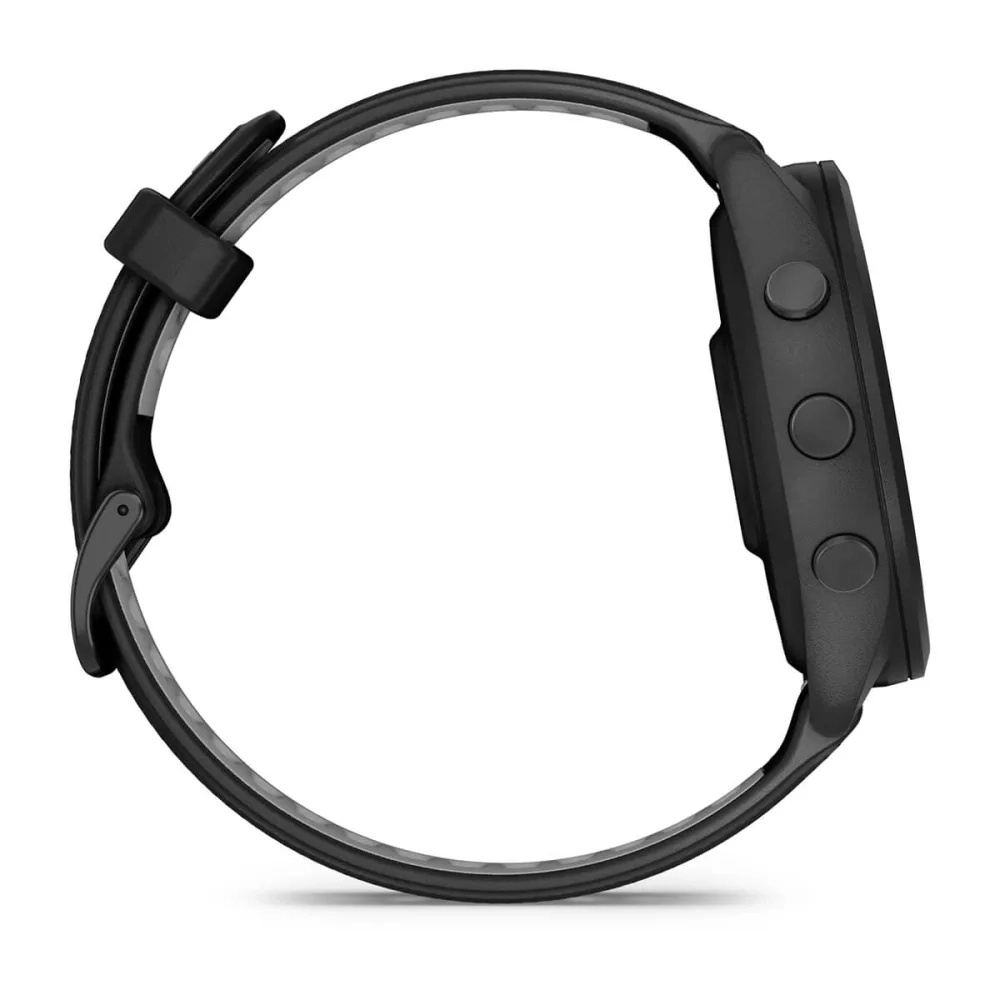 Forerunner® 265 Black Bezel and Case with Black/Powder Gray Silicone Band