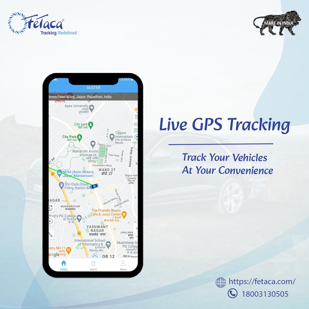 FeTaca OBD 2G Plug & Play GPS Tracker with Diagnosis for Car, Truck, Bus | One Year Free Software Subscription | Make in India | (2G OBD + Software)