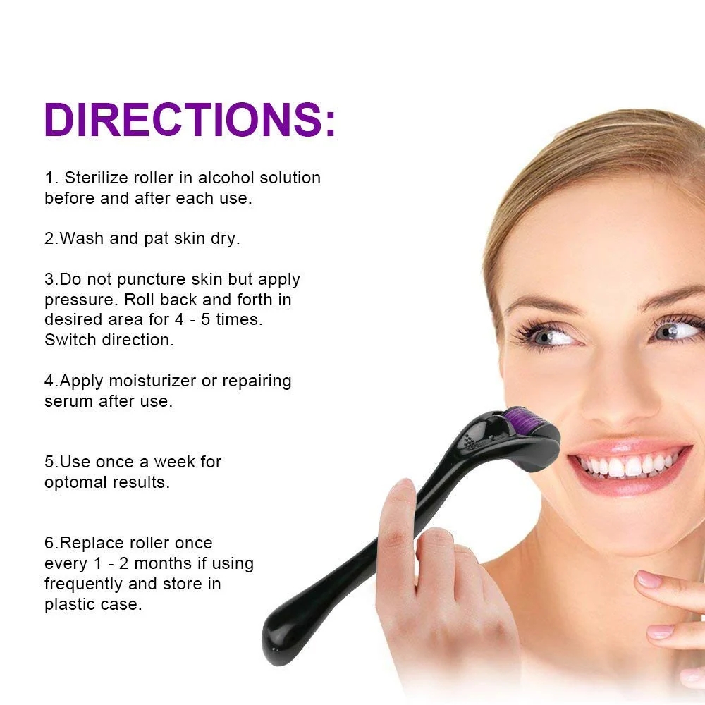 Derma Roller 0.25mm Microneedle Roller for Beard Hair Skin Face