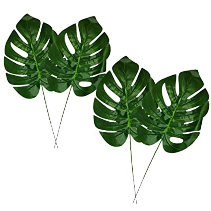 Artificial Monstera Leaves (Pack Of 10) 