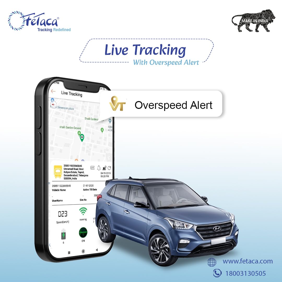 FeTaca 4G OBD Plug & Play GPS Tracker with Full Diagnosis for Car, Truck, Bus | One Year Free Software Subscription |