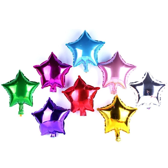 10 Inch Star Foil (Pack Of 5) 