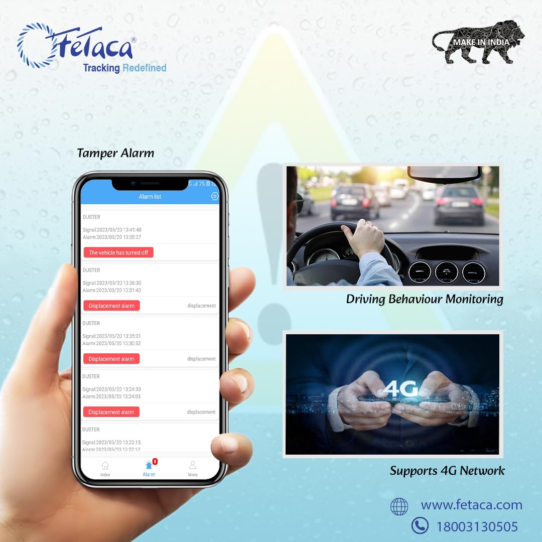 FeTaca 4G OBD Plug & Play GPS Tracker with Full Diagnosis for Car, Truck, Bus | One Year Free Software Subscription |