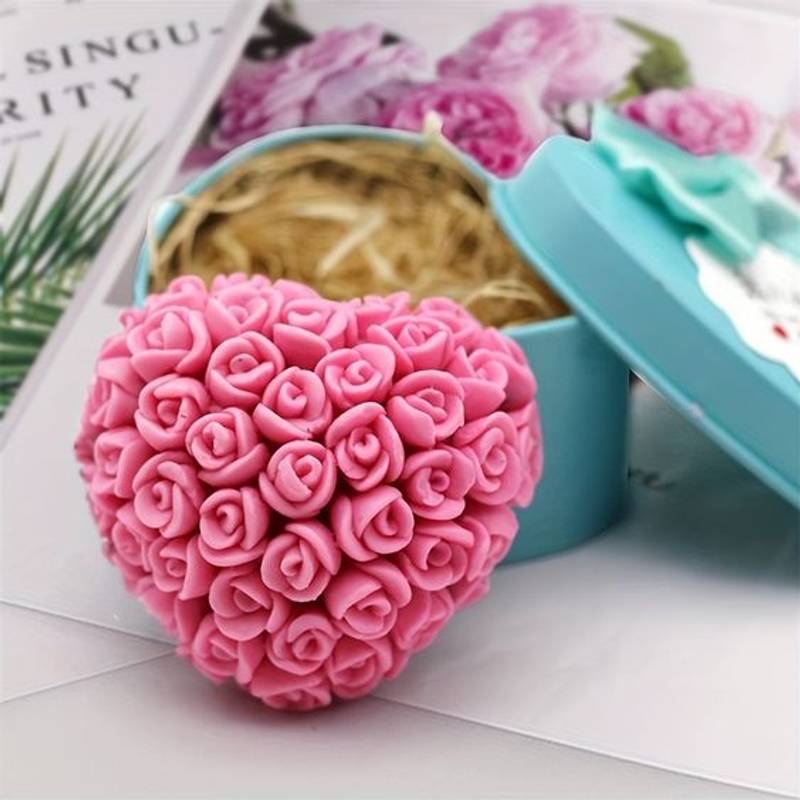 Rose Heart Candle 