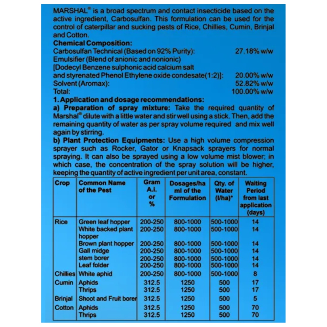 FMC MARSHAL INSECTICIDE (Carbosulfan 25?)