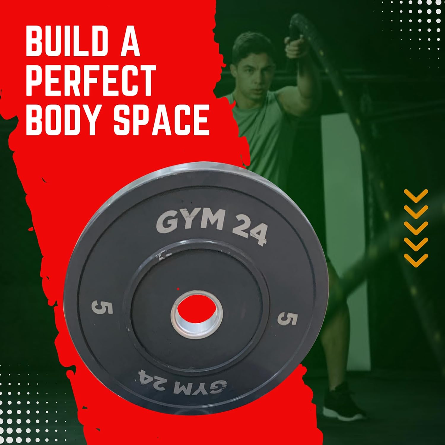 GYM24 PREMIUM BUMPER PLATES 25 KG PAIR