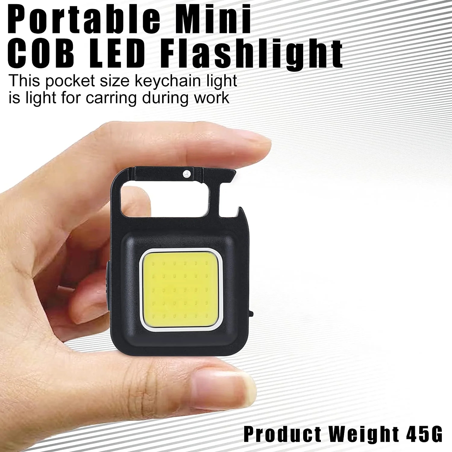 Rechargeable Mini Flashlights 1000 Lumen -COB/ Keychain/Bottle Opener/Waterproof