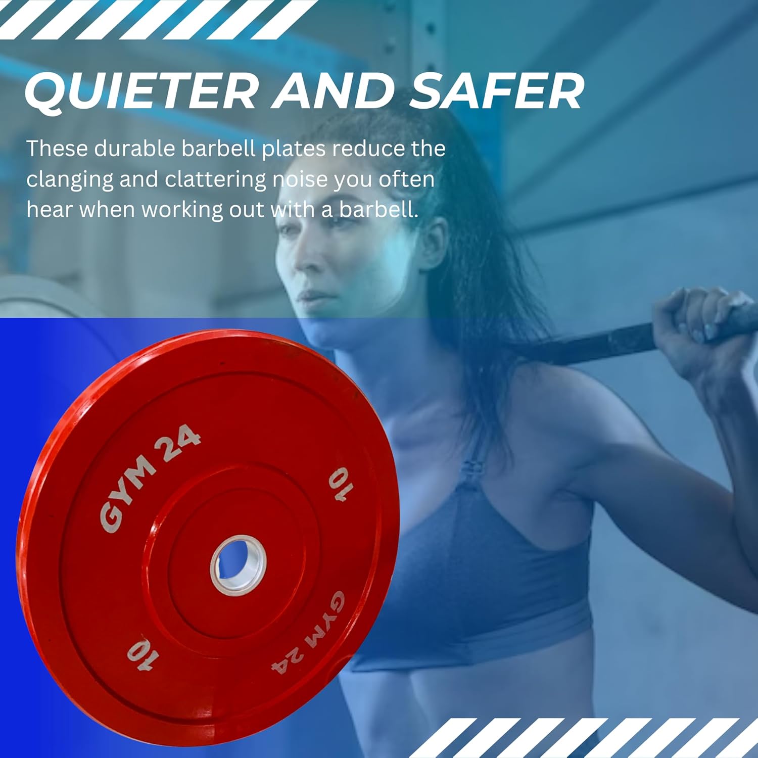 GYM24 PREMIUM BUMPER PLATES 25 KG PAIR