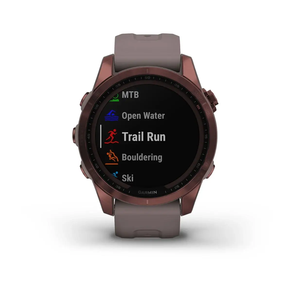 fenix® 7S – Sapphire Solar Edition Dark Bronze Titanium with Shale Grey Band