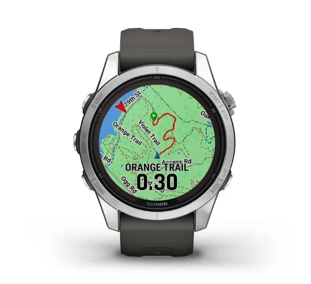 fenix® 7S Pro – Solar Edition Silver with Graphite Band