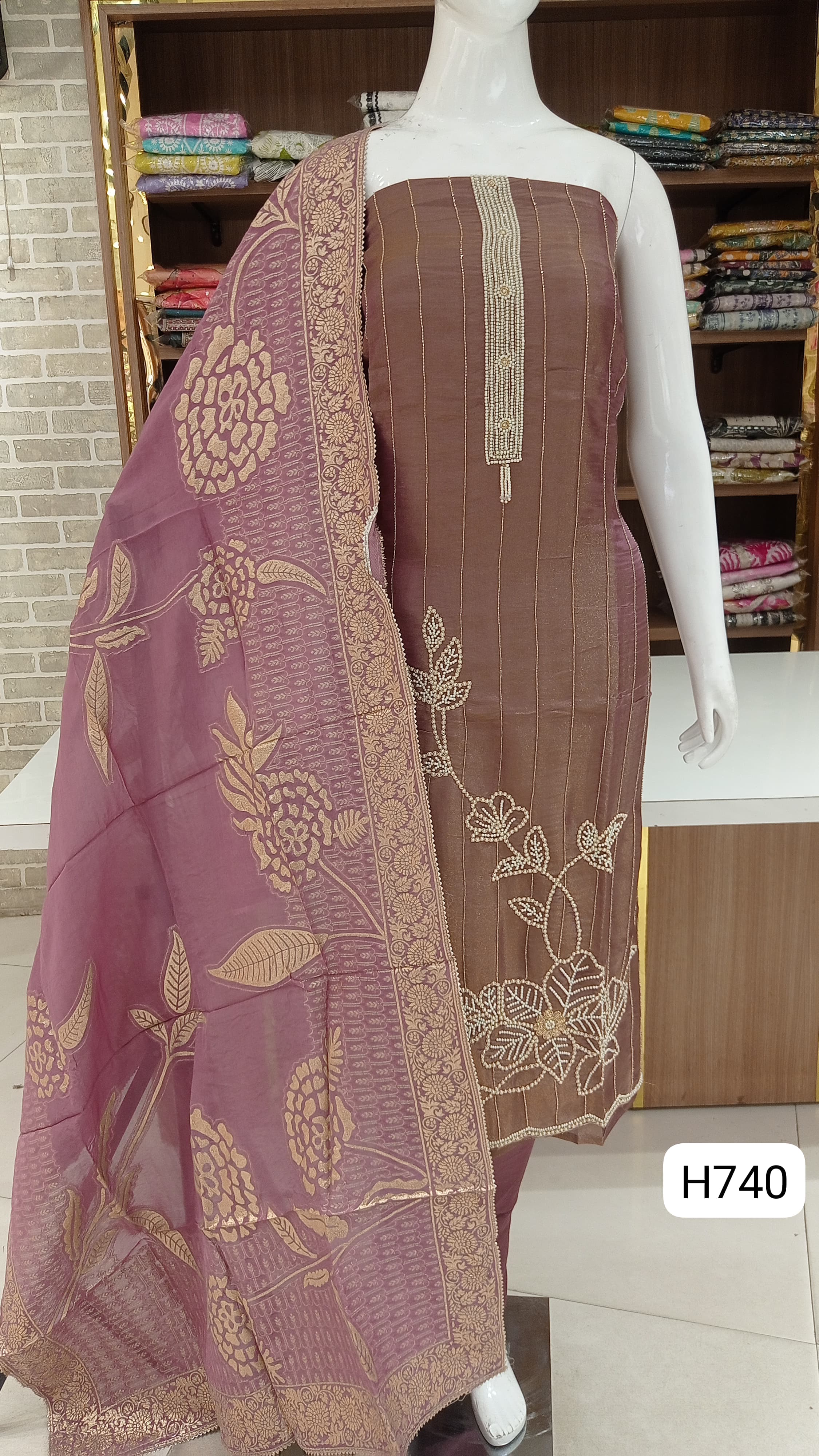 Pure shimmer party wear suits