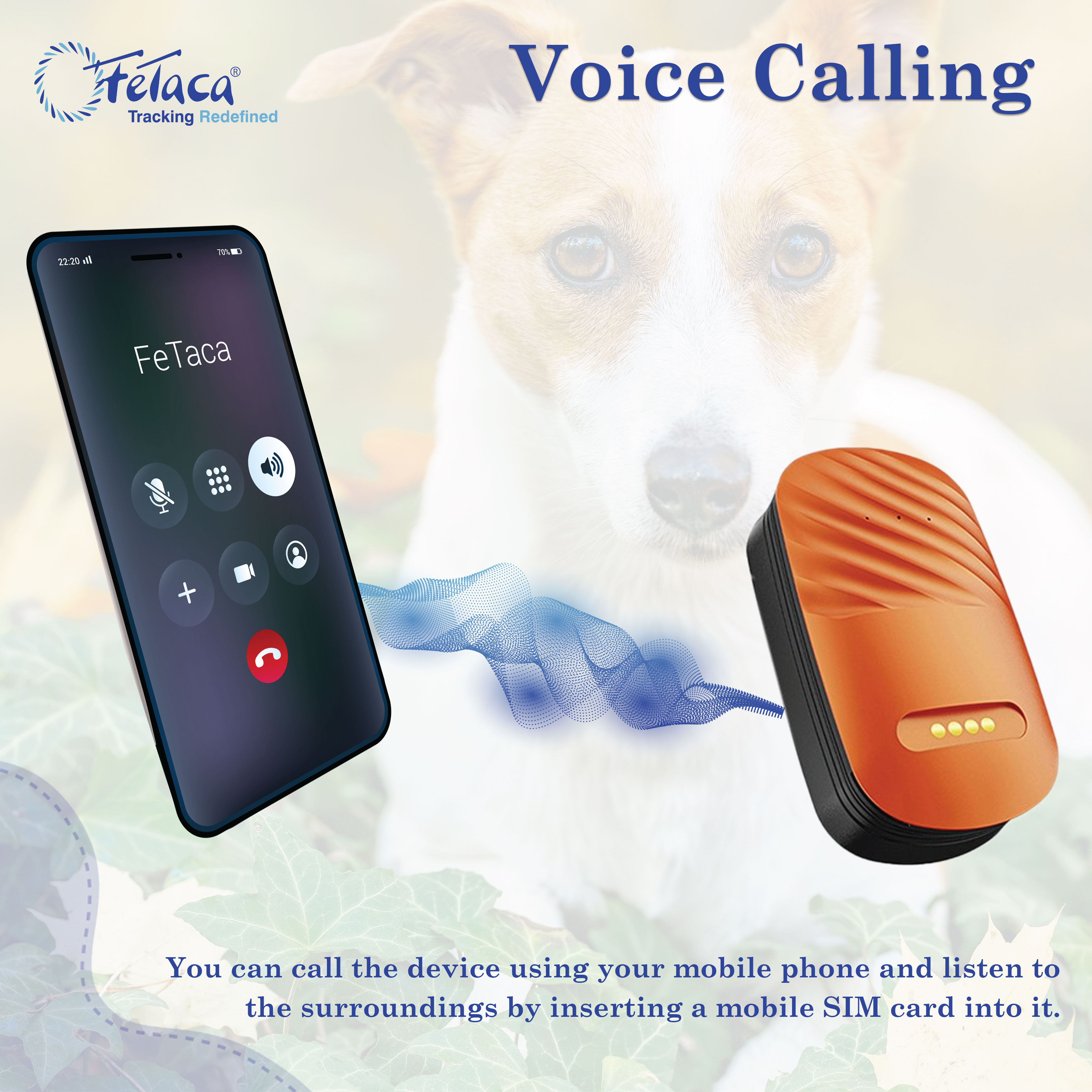 FETACA Smart 4G Pet GPS Tracker for Dogs, Small Cats & Other Animals with Lifetime FreeTracking Platform & 1 Year Data SIM Subscription