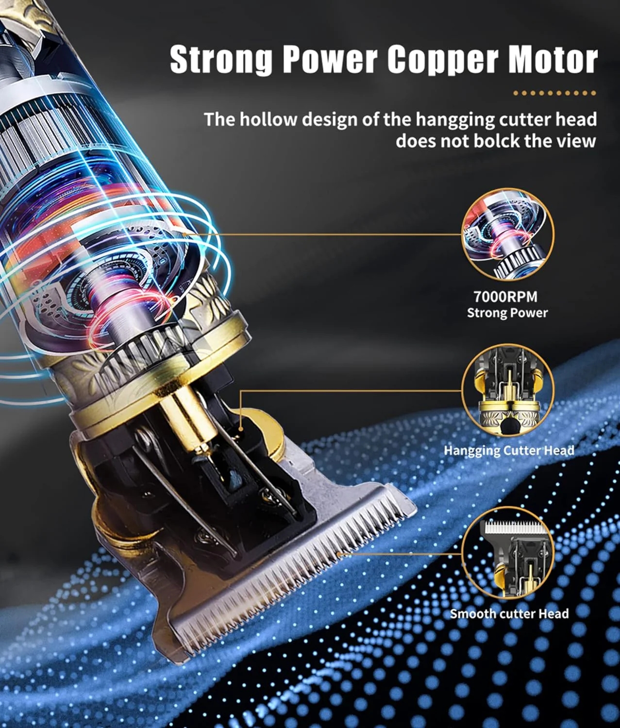 LA' FORTE Heavy Duty Rechargeable Hair Trimmer with Digital Display , Pack of 2