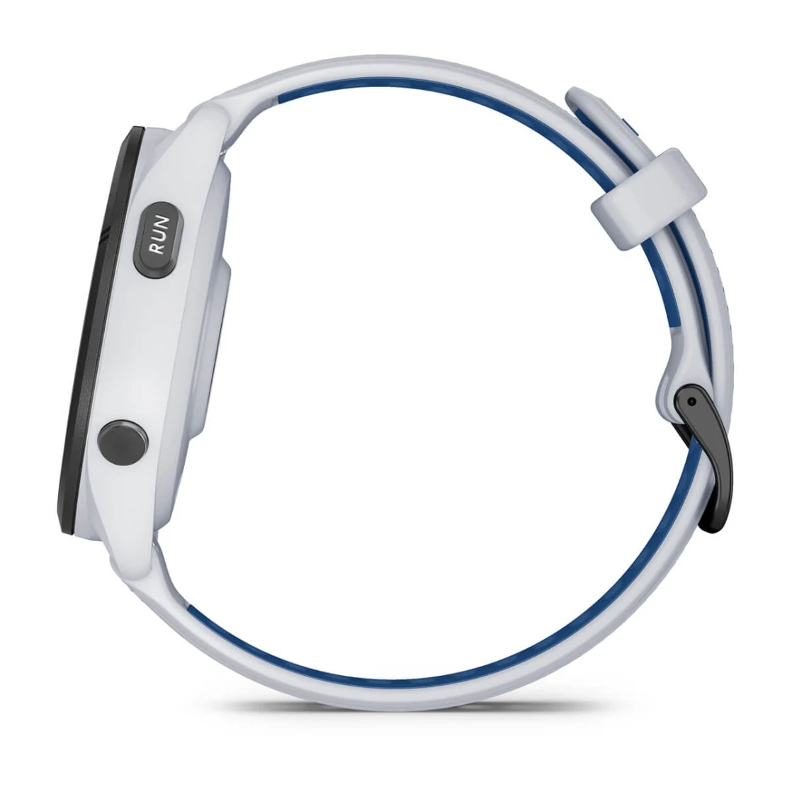 Forerunner® 265 Black Bezel with Whitestone Case and Whitestone/Tidal Blue Silicone Band