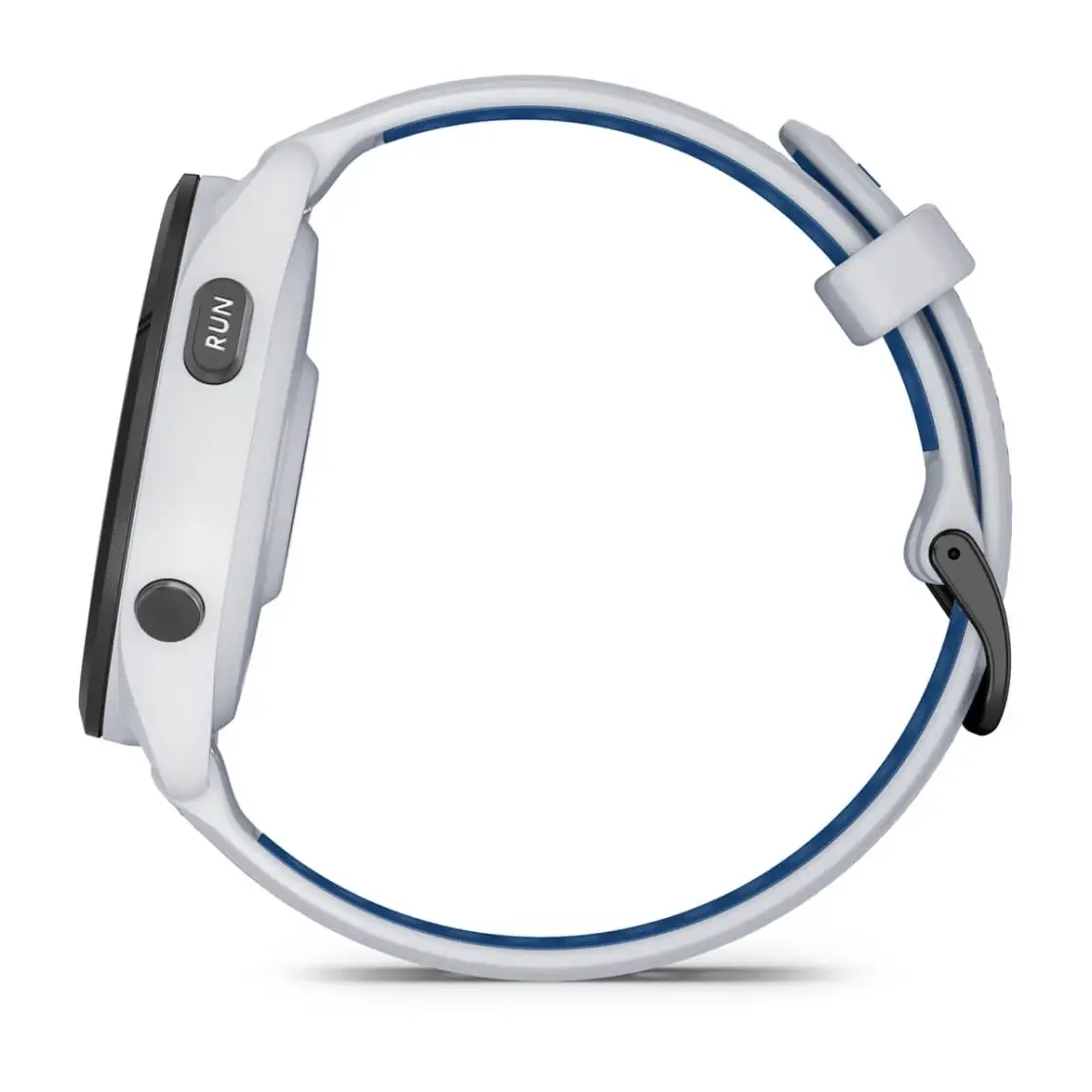Forerunner® 265 Black Bezel with Whitestone Case and Whitestone/Tidal Blue Silicone Band