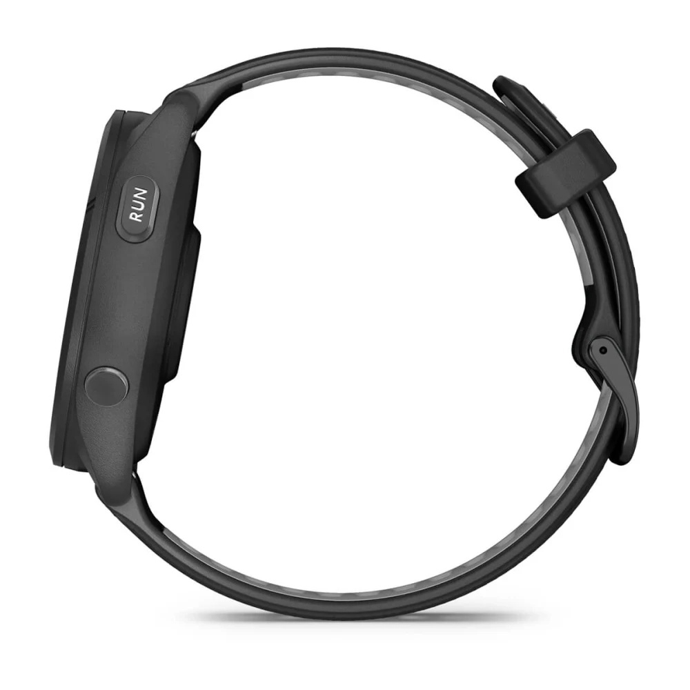 Forerunner® 265 Black Bezel and Case with Black/Powder Gray Silicone Band