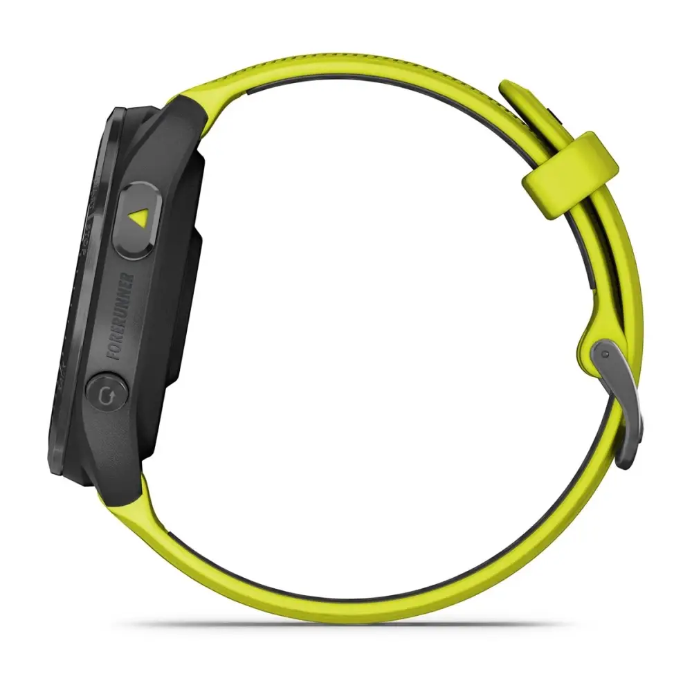 Forerunner® 965 Carbon Grey DLC Titanium Bezel with Black Case and Amp Yellow/Black Silicone Band