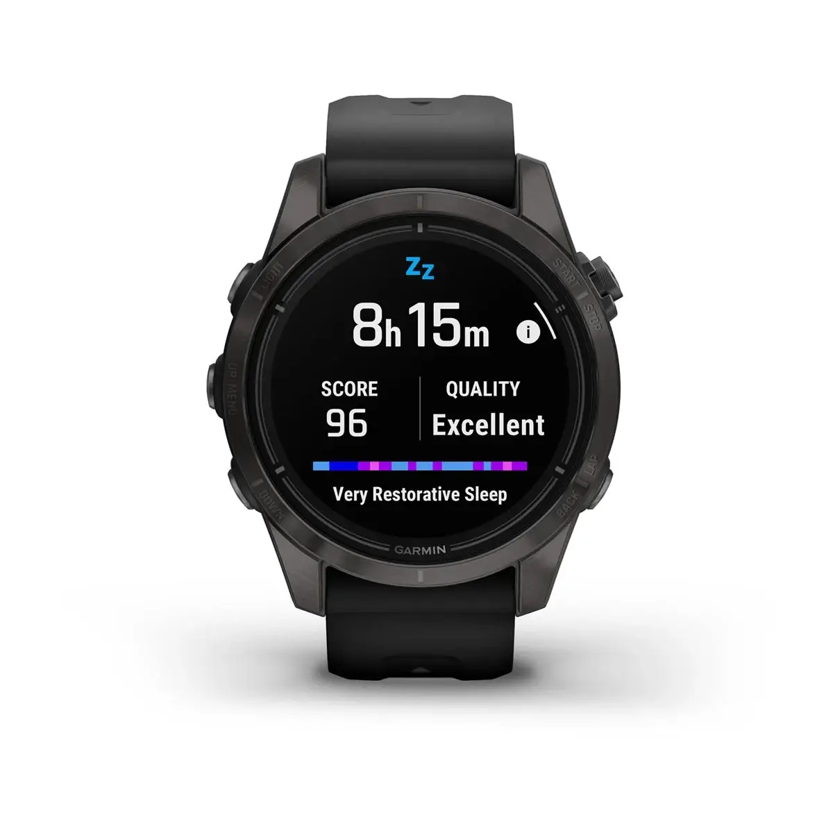 epix™ Pro (Gen 2) – Sapphire Edition | 42 mm Carbon Grey DLC Titanium with Black Band