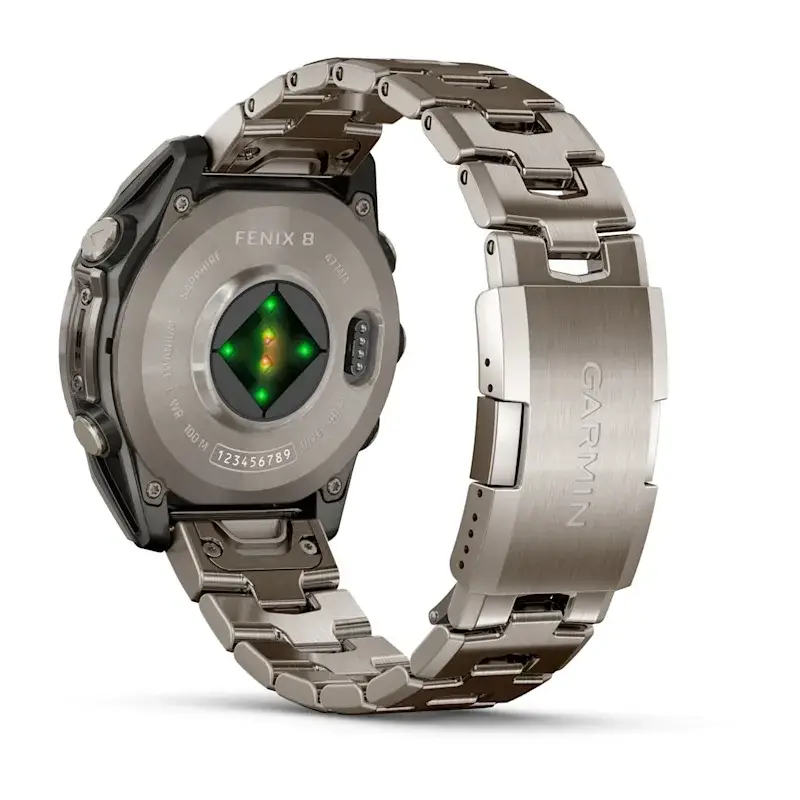 fēnix® 8 – 47 mm, AMOLED Sapphire, Titanium with Vented titanium bracelet