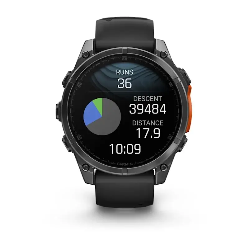 fenix® 8 – 47 mm, AMOLED Slate grey with Black silicone band