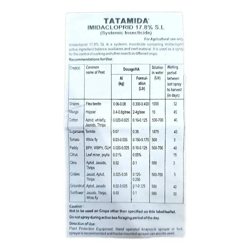 TataMida Insecticide (Imidachloprid 17.8% SL)