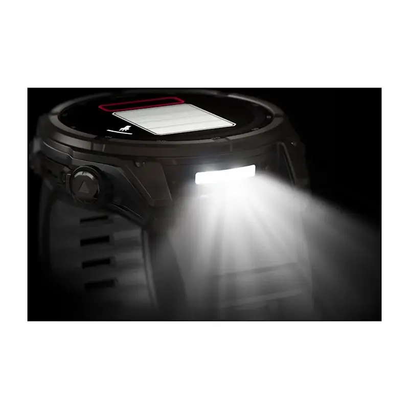 fenix® 8 – 47 mm, Solar, Sapphire Sapphire, Carbon grey DLC titanium with Black/pebble grey silicone band