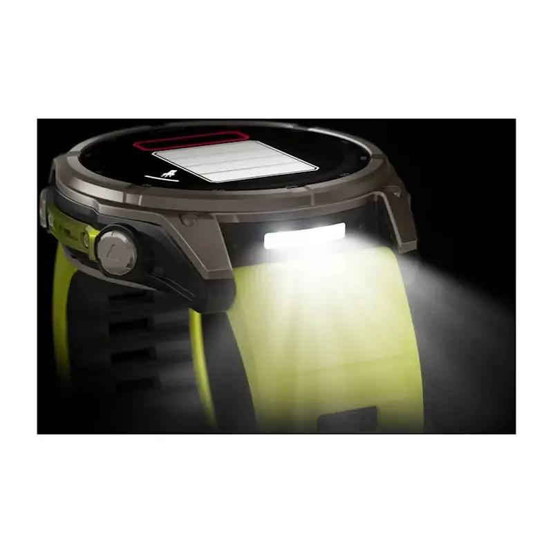 fenix® 8 – 47 mm, Solar, Sapphire Sapphire, Titanium with Amp yellow/graphite silicone band