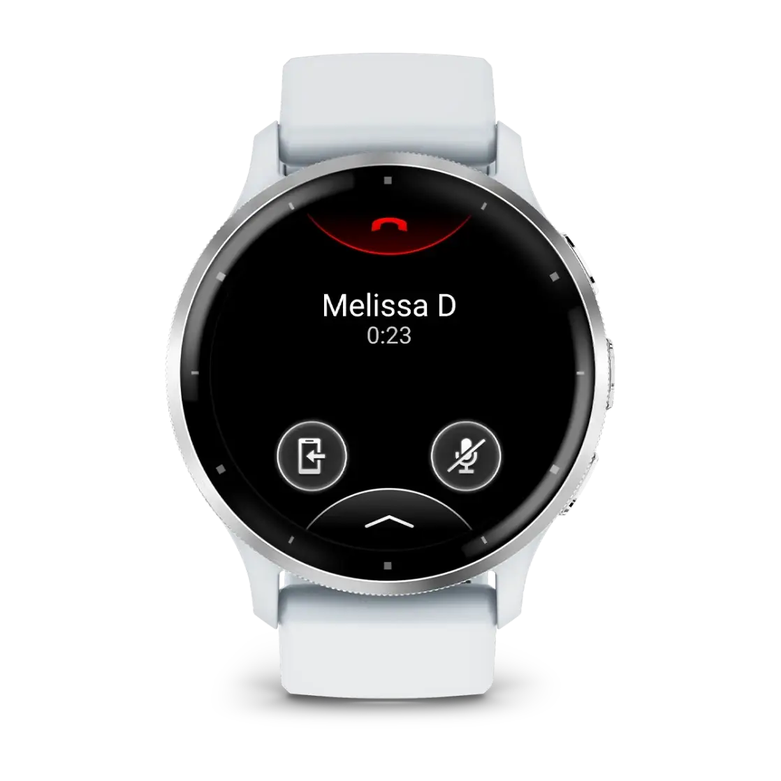 Venu® 3 Silver stainless steel bezel with whitestone case and silicone band