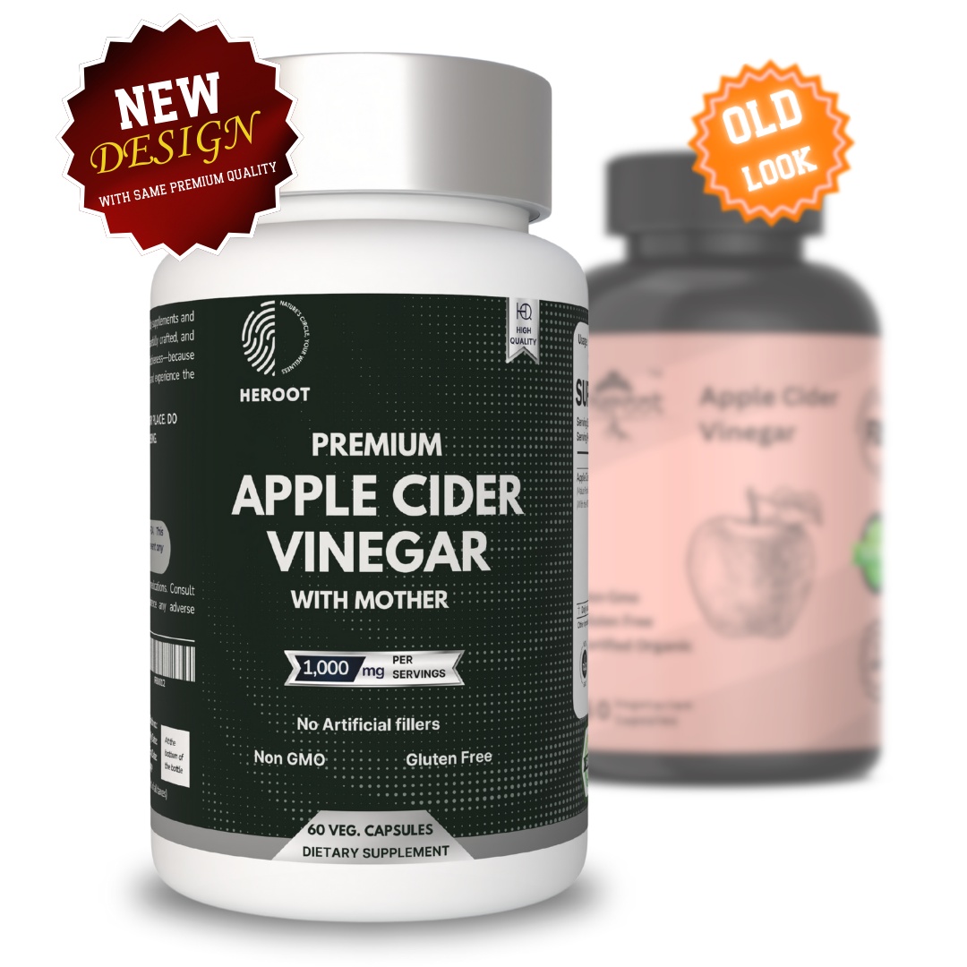 Apple Cider Vinegar (ACV) 500mg - Pure Dietary Supplement for Weight Loss & Health Support