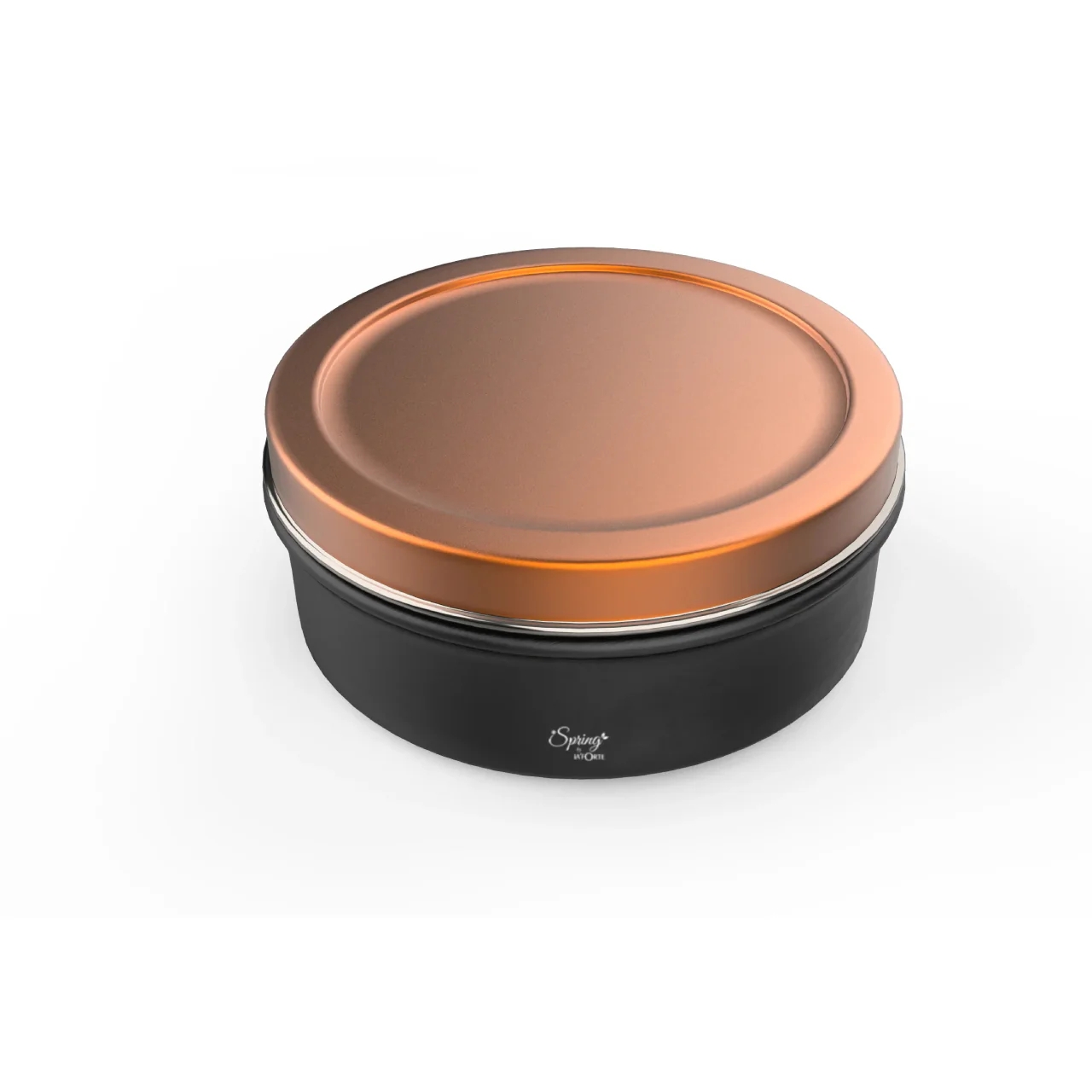 Stainless Steel Spice Box | Masala Dabba with 7 Mini Bowls & Spoon | Multipurpose Storage Container for Masala, Dry Fruits, Cookies & More (Beige-Gold / Black-Red)