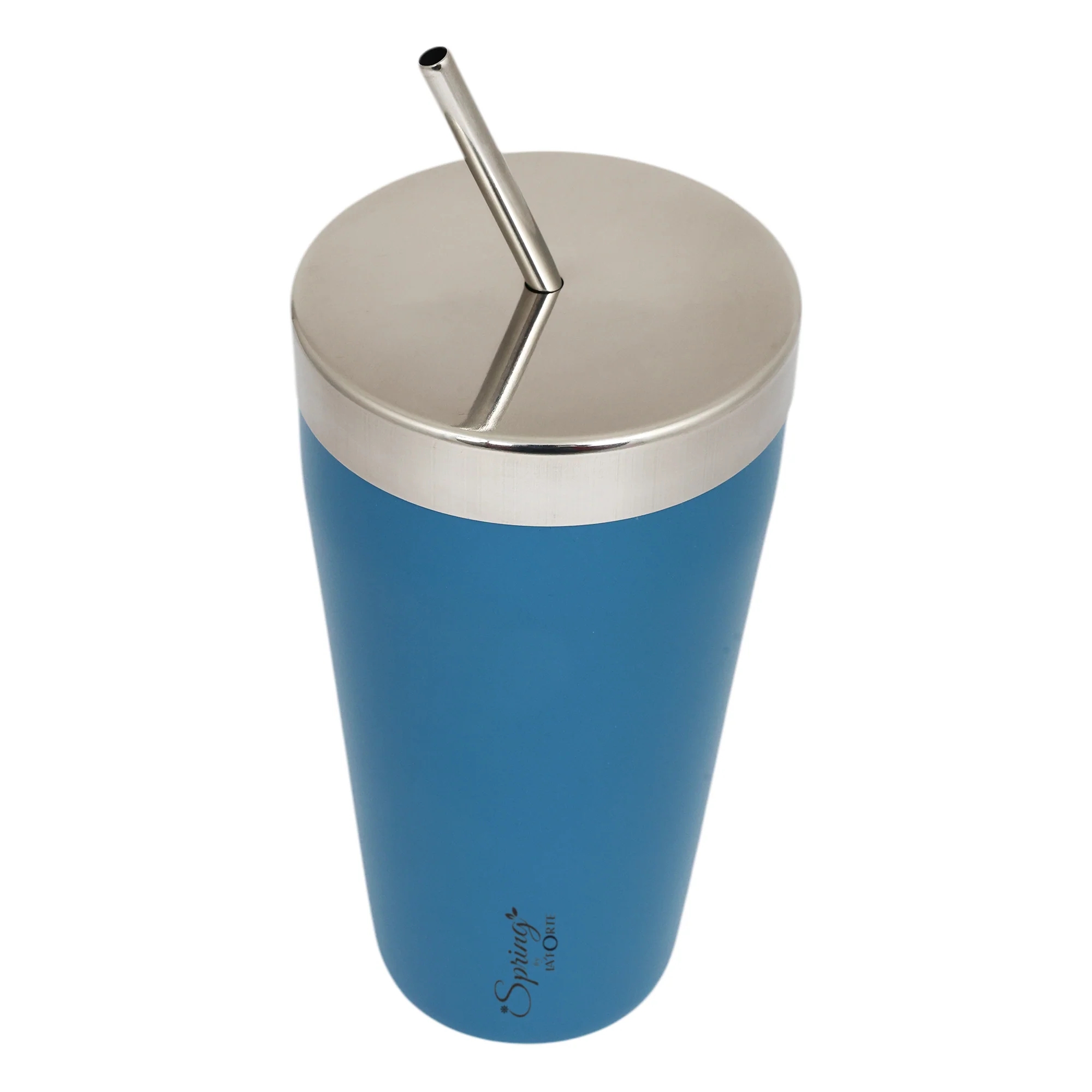 Stainless Steel Tumbler Set (650 ml) with Stainless Steel Lid and Straw – Premium Powder Coated Design for Hot & Cold Beverages (Set of 2, Color Options- Gold, Blue, Green)