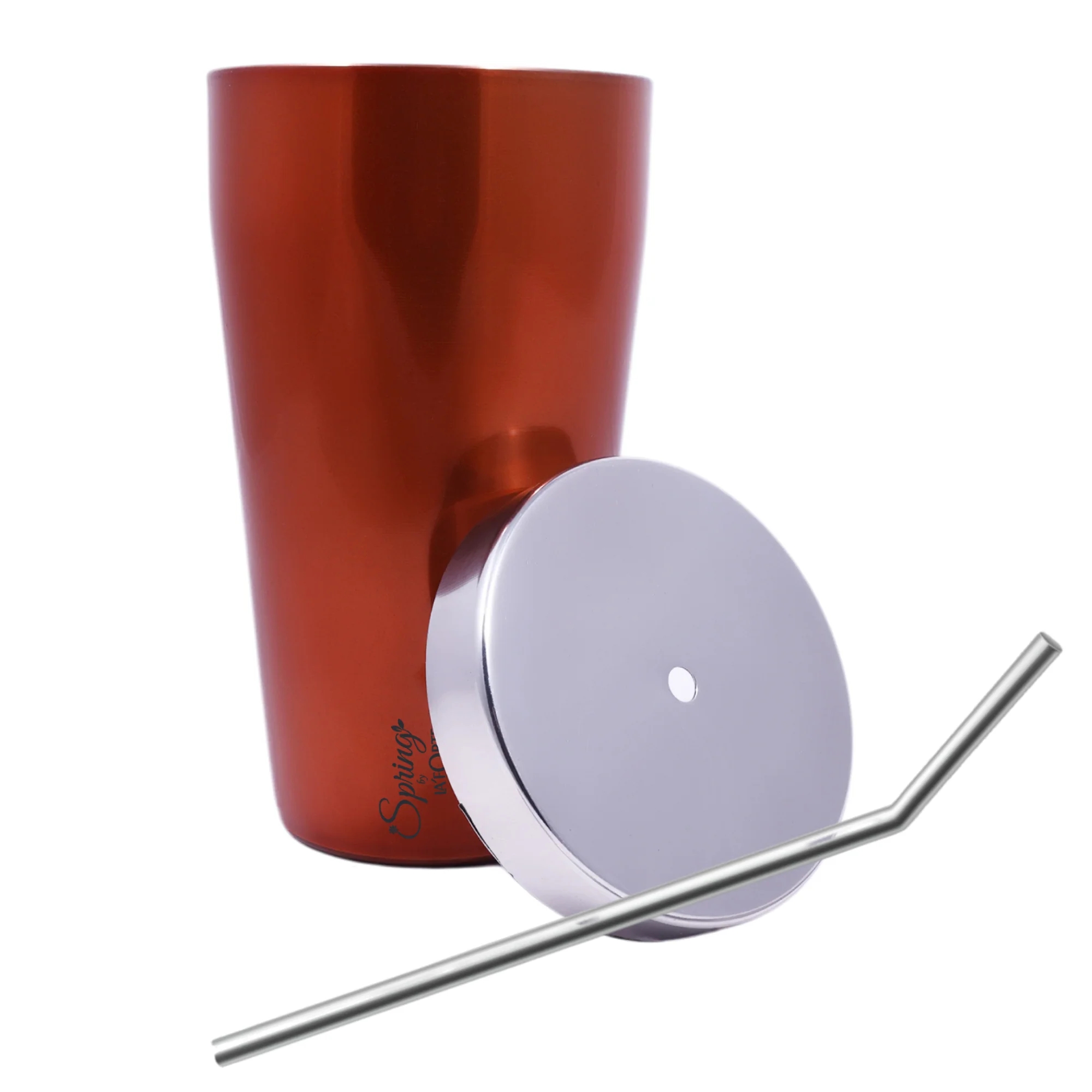 Stainless Steel Tumbler Set (650 ml) with Stainless Steel Lid and Straw – Premium Powder Coated Design for Hot & Cold Beverages (Set of 2, Color Options- Gold, Blue, Green)