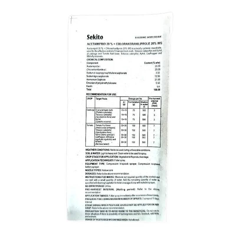 UPL Sekito Insecticide (Acetamiprid 20% + Chlorantraniliprole 20% WG)
