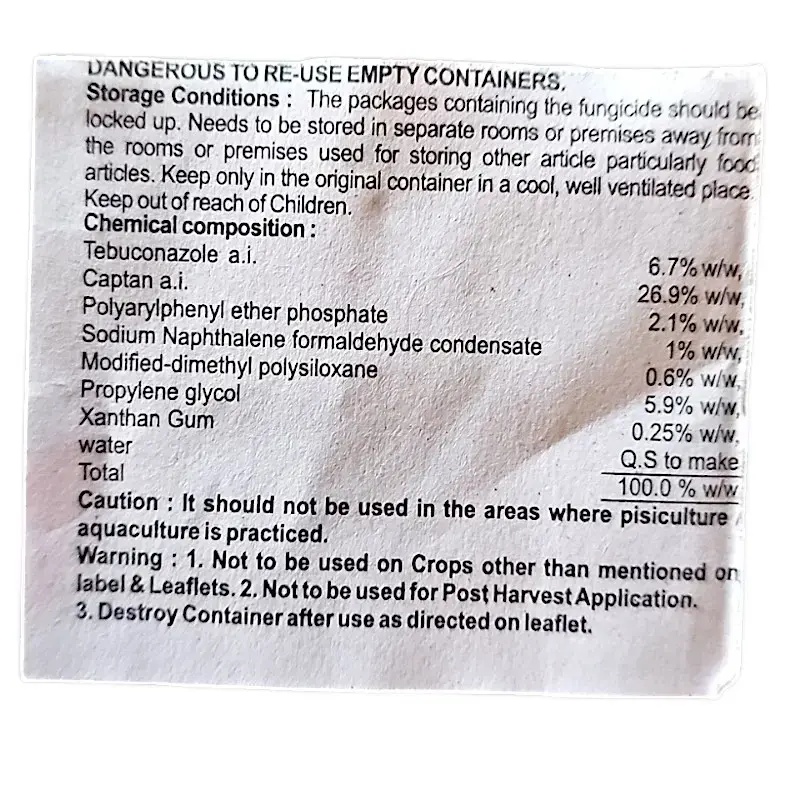 Adama Shamir Fungicide ( Tebuconazole 6.7% + Captan 26.9% SC )