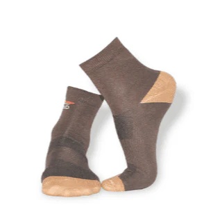 Casual Unisex Ankle Length Socks (Pack of 3) Brown 