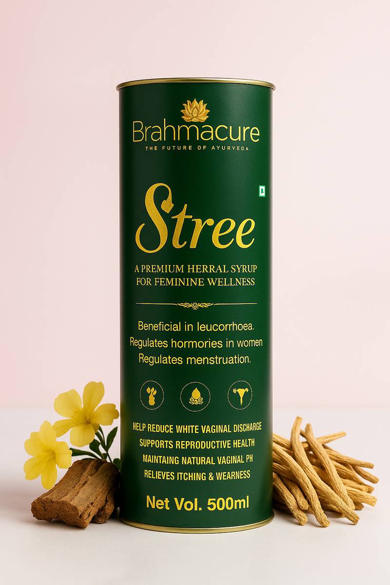 Stree – Ayurvedic Women’s Wellness Syrup (500ml) | For Leucorrhoea, Hormonal Balance & Menstrual Health | Vegetarian