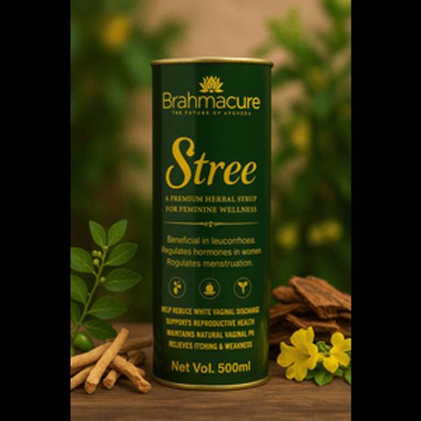 Stree – Ayurvedic Women’s Wellness Syrup (500ml) | For Leucorrhoea, Hormonal Balance & Menstrual Health | Vegetarian