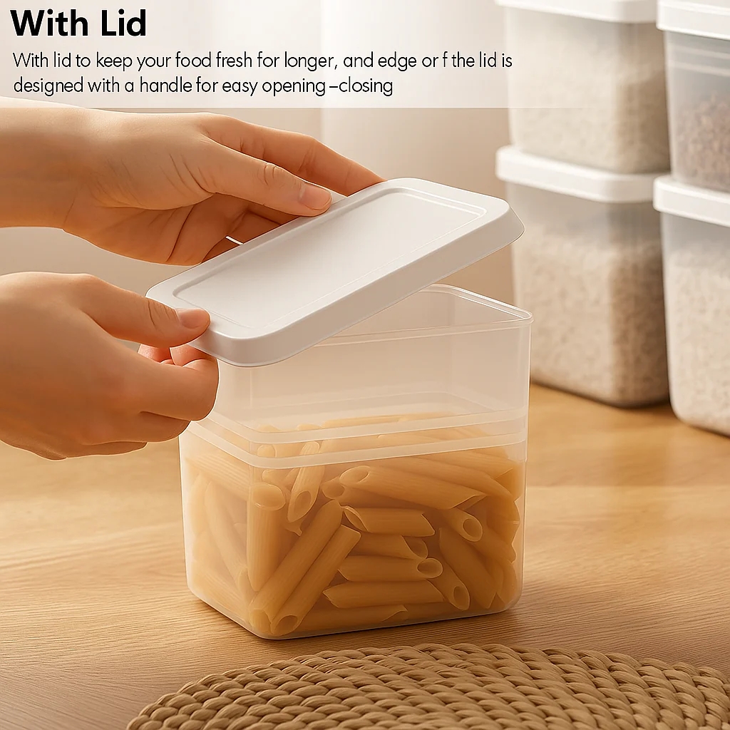 6-Piece 1200ml Airtight Kitchen & Fridge Storage Container Set with Leak-Proof Lids – BPA-Free, Stackable & Freezer Safe