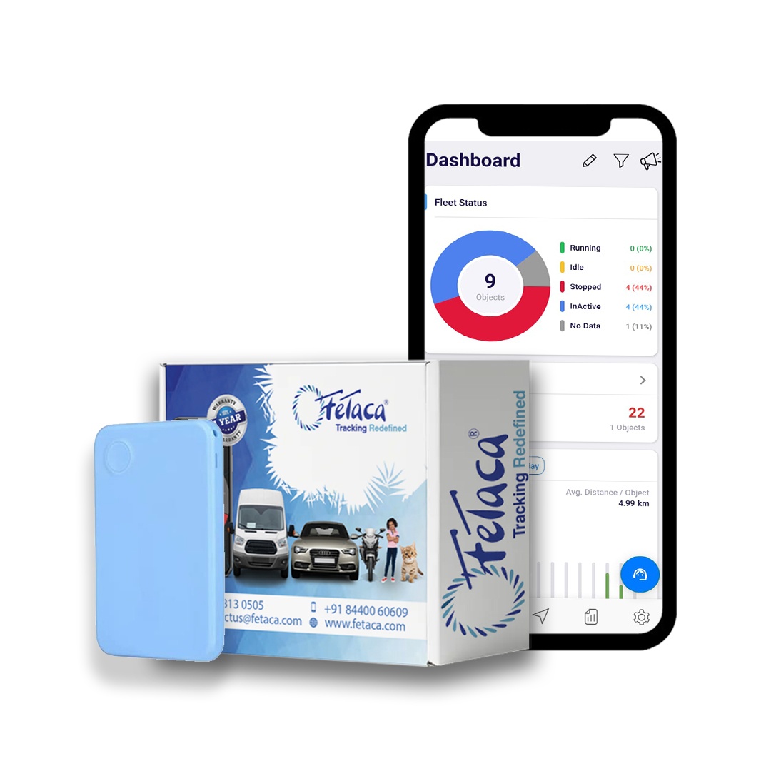 FeTaca ID Card GPS Tracker with 2 Way Communication, Panic Button,Tracking Platform | Live Location Tracking Device for Kids School, Work With 1 Year Subscription