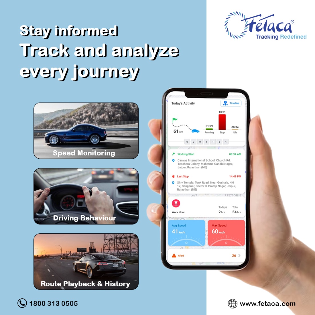 EC08 Wired GPS Tracker for Car/Bike | AI Features | Live Tracking + Engine ON-Off Alerts | Anti-Theft | Towing Alerts | Installation Support | 1 Year SIM Data & Software Subscription |