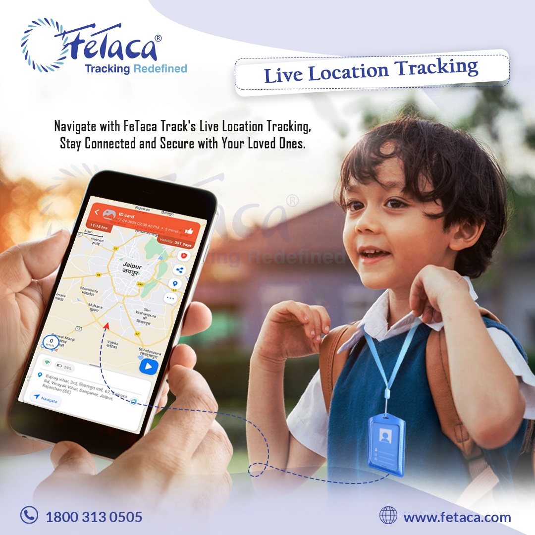 FeTaca ID Card GPS Tracker with 2 Way Communication, Panic Button,Tracking Platform | Live Location Tracking Device for Kids School, Work With 1 Year Subscription
