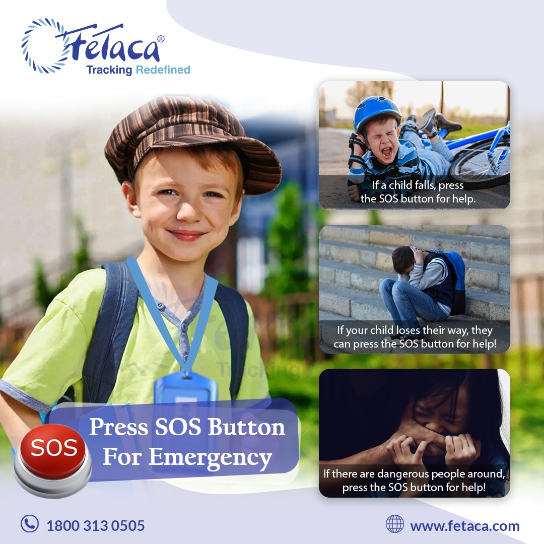 FeTaca ID Card GPS Tracker with 2 Way Communication, Panic Button,Tracking Platform | Live Location Tracking Device for Kids School, Work With 1 Year Subscription